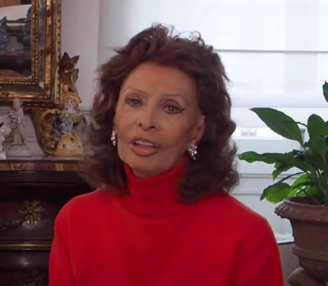 Sophia Loren is interviewed for the Netflix film, "The Life Ahead"