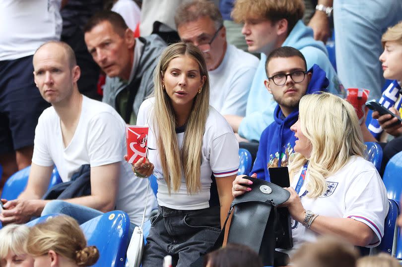 Anouska Santos, partner of Luke Shaw, was ready to see England go head to head with Slovakia