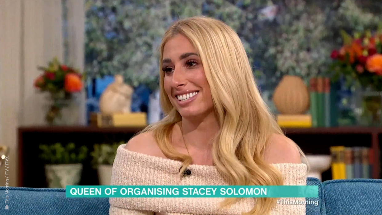 Stacey Solomon appeared on This Morning to talk about her new DIY show. (ITV screengrab)