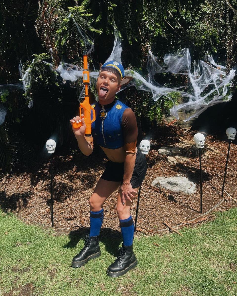 Jack Vidgen dressed up for Halloween in 2021. Photo: Instagram/jack.vidgen.