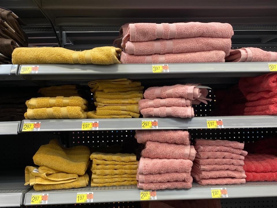 colorful towels at walmart