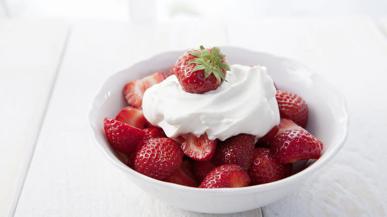 Strawberries and whipped cream