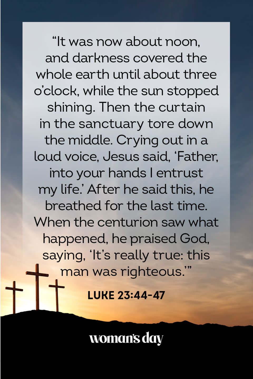 27) Luke 23:44-47