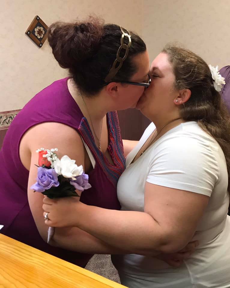 Samantha and Bailey Brazzel of Indiana claim a Russiaville tax account turned them away because they’re in a same-sex marriage. (Photo: Facebook/Bailey Brazzel)