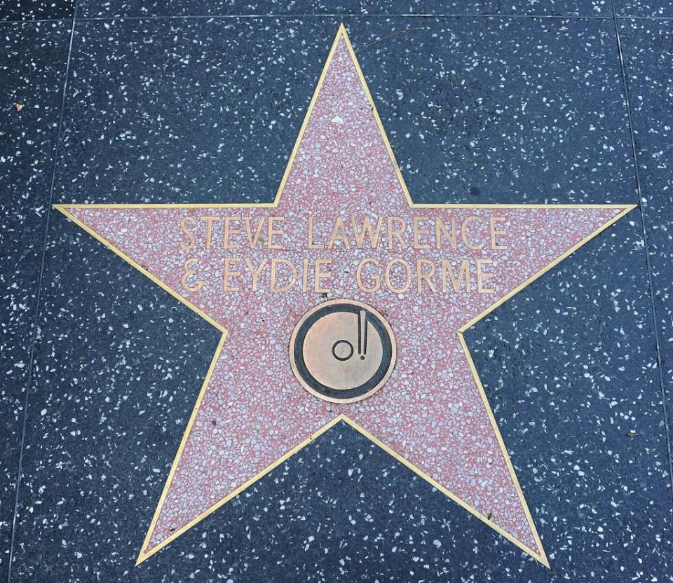 Lawrence and Gormé have a star on the Hollywood Walk of Fame. FilmMagic