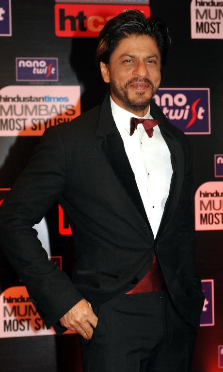 Bollywood star Shah Rukh Khan attends the HT Mumbai "Most Stylish Awards" ceremony in Mumbai on late March 8, 2014