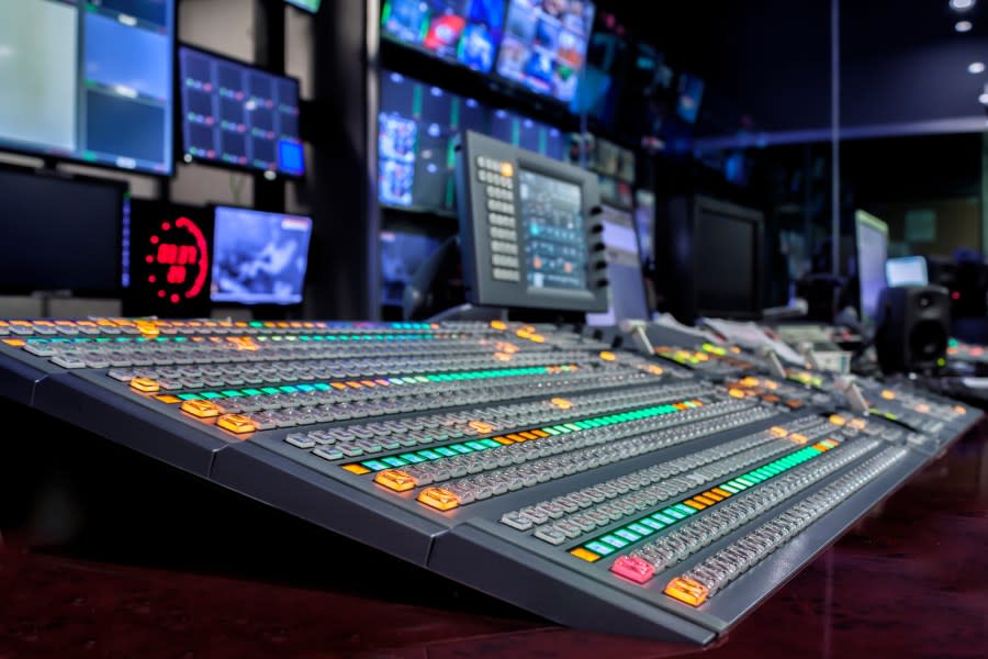 A video mix switcher in a control room. No television station in the U.S. had ever had a Black manager until William H. Dilday Jr. took over WLBT in Jackson, Mississippi in 1972. Dilday died recently at 85. (Photo: Adobe Stock)