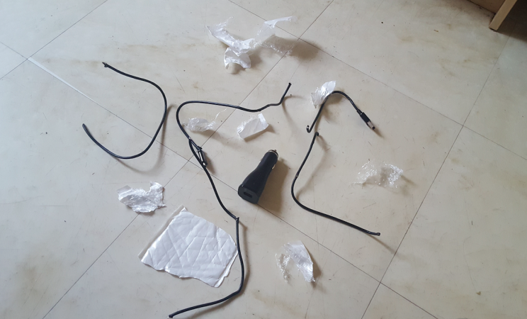 Ozzy managed to destroy the Samsung phone charger that was posted through the door (Caters)