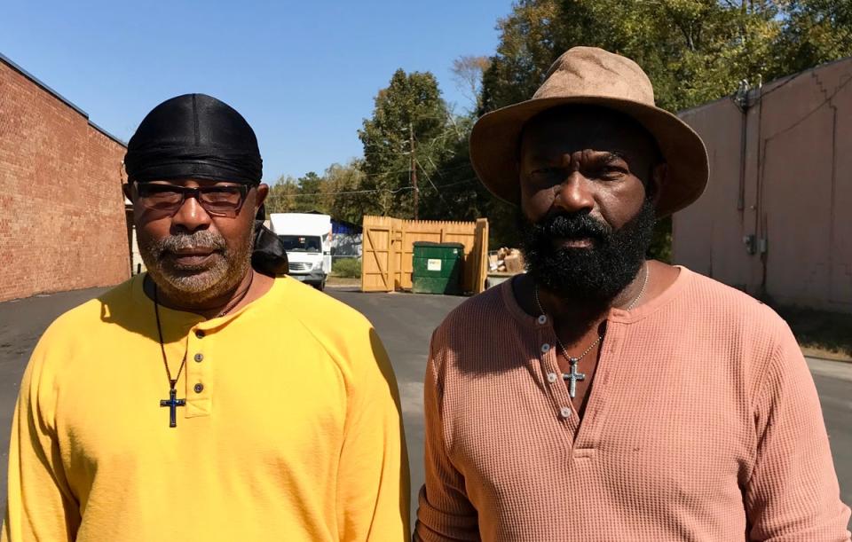 Brothers Vivian (l) and Leeroy Lee say they wont be voting for Walker (Andrew Buncombe)