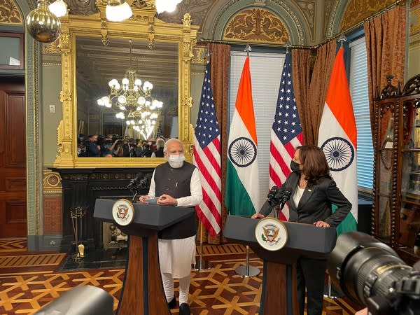 Prime Minister Narendra Modi and US Vice President Kamala Harris