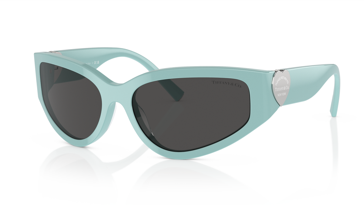 Tiffany & Co. Return to Tiffany Wrap-Around Sunglasses, $425, <a href="https://rstyle.me/+OeXZLc7dbUK5fVTf7jYp8g" rel="nofollow noopener" target="_blank" data-ylk="slk:available here;elm:context_link;itc:0;sec:content-canvas" class="link ">available here</a>