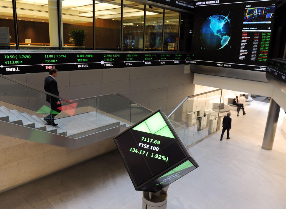 File photo dated 04/06/16 of the London Stock Exchange, as the FTSE 100 has closed at a record high for the second time in a month, supported by a weaker pound which failed to counter losses suffered in the wake of Thursday's UK interest rate decision.