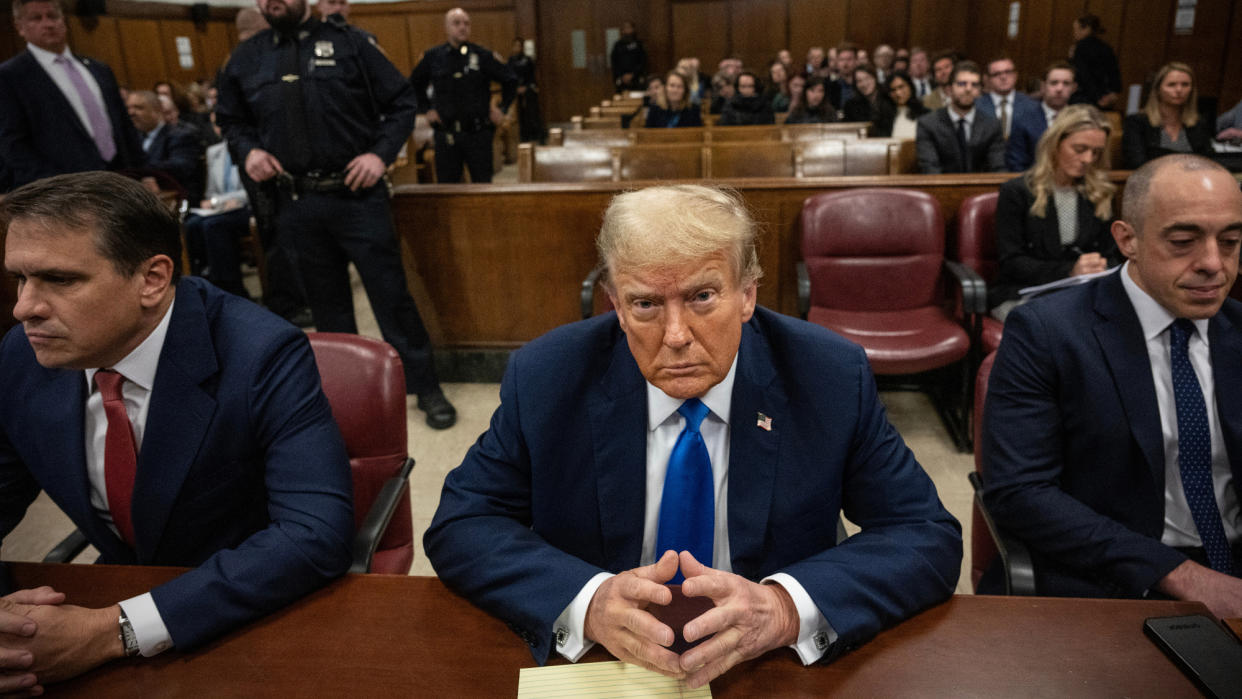  Donald Trump on trial. 