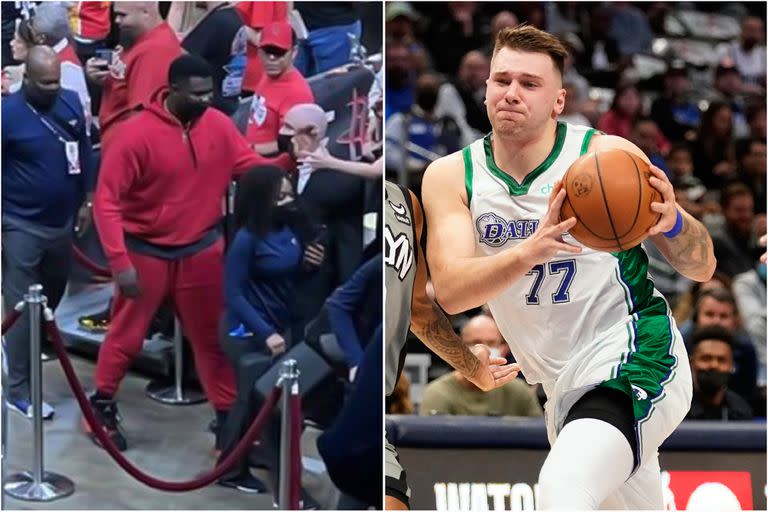 Zion Williamson y Luka Doncic. con problemas de peso