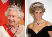 <p>The glittering headpieces are reserved for special occasions only. Royal women began wearing them at formal events such as state banquets after an etiquette rule dictated that hats shouldn’t be worn indoors after 6pm. Nowadays, tiaras will only ever be worn at night with married women being the only people allowed to don them. <i>[Photo: Getty/Rex]</i> </p>