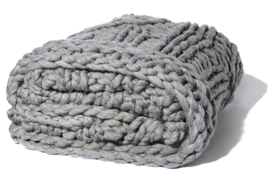 Ethan Allen Cross Cable Knit Throw