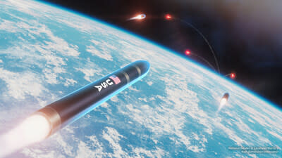 Artist rendering of NGI in flight. Photo credit: Lockheed Martin