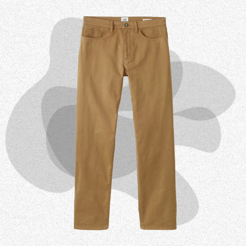 <p>Courtesy of Huckberry</p><p>Seamlessly merging the appearance of refined chino pants with the flexibility of performance wear, these straight-fit pants deliver unbeatable comfort for the day-to-day grind. Crafted primarily from cotton and enhanced with a touch of stretchy spandex for added mobility, the 365 Straight pants are built for work and play. Dress them up with <a href="https://www.yahoo.com/lifestyle/best-mens-button-down-shirts-150131753.html" data-ylk="slk:a button-down;elm:context_link;itc:0;sec:content-canvas;outcm:mb_qualified_link;_E:mb_qualified_link;ct:story;" class="link  yahoo-link">a button-down</a> for the office or keep it casual with a T-shirt on weekends — these versatile pants adapt effortlessly to any style or occasion.</p><p>[$98; <a href="https://prf.hn/click/camref:1011liW49/pubref:mj-bestkhakipantsmen-jzavaleta-0923-update/destination:https://huckberry.com/store/flint-and-tinder/category/p/58172-365-pant-straight?" rel="nofollow noopener" target="_blank" data-ylk="slk:huckberry.com;elm:context_link;itc:0;sec:content-canvas" class="link ">huckberry.com</a>]</p>