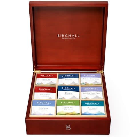 Deluxe wooden compartment box by Birchall Tea