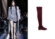 <p>Kim Kardashian is a big fan of the long boot - and you should follow suit next season. Exposed stitching, snakeskin prints and glossy leather footwear all deserves a place in your shoe collection. </p><p><i>[Photo from left to right: Balmain AW16, Stuart Weitzman £665]</i><br></p>