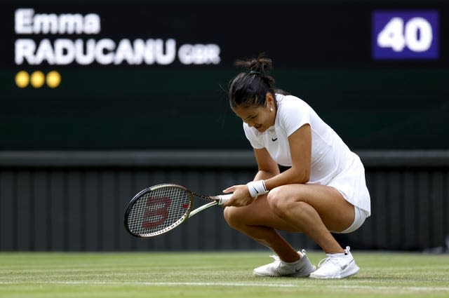 Emma Raducanu was beaten on Centre Court 