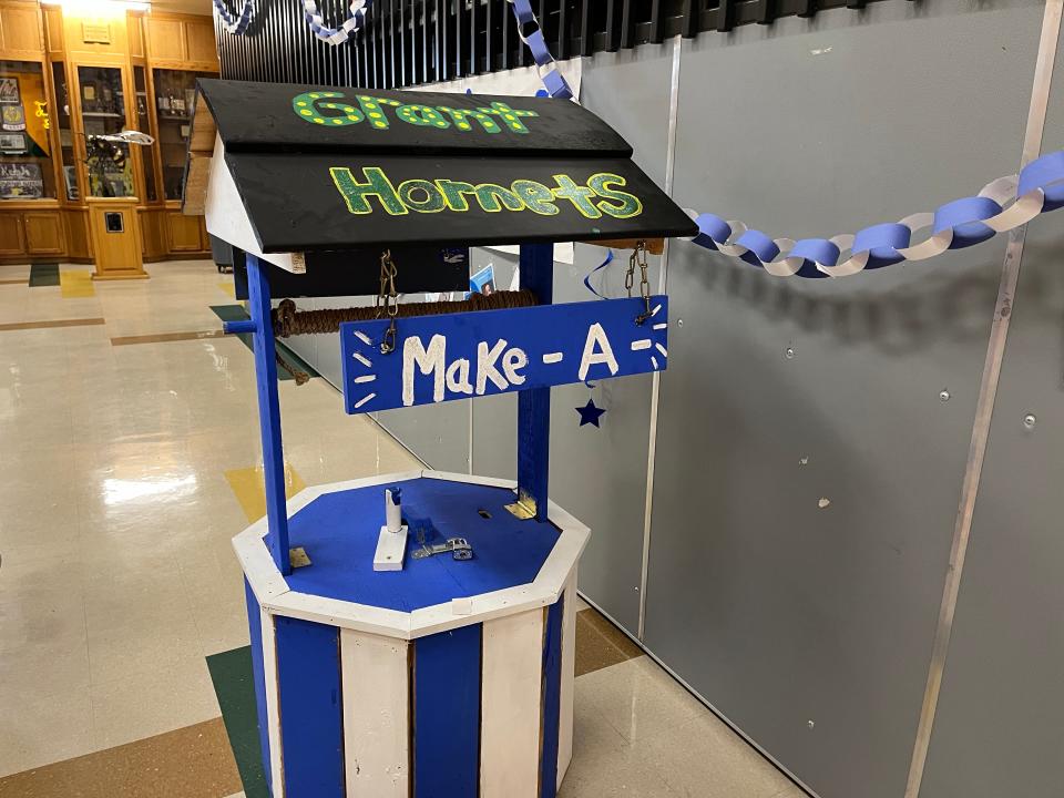 A "Wish Well" has been painted to celebrate Wish Week at Pueblo County High School