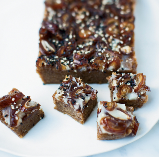 Date-and-Almond Fudge with Sesame and Coconut