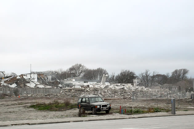 Earthquake Damaged Building Blown Up In Controlled Demolition