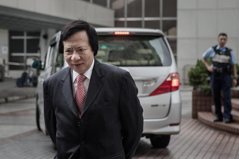 Property tycoon Thomas Kwok, seen outside the High Court, in Hong Kong, on May 8, 2014