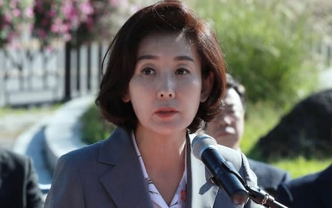 Na Kyung-won, is the latest politician to be caught up in an educational privilege scandal - Credit: AFP