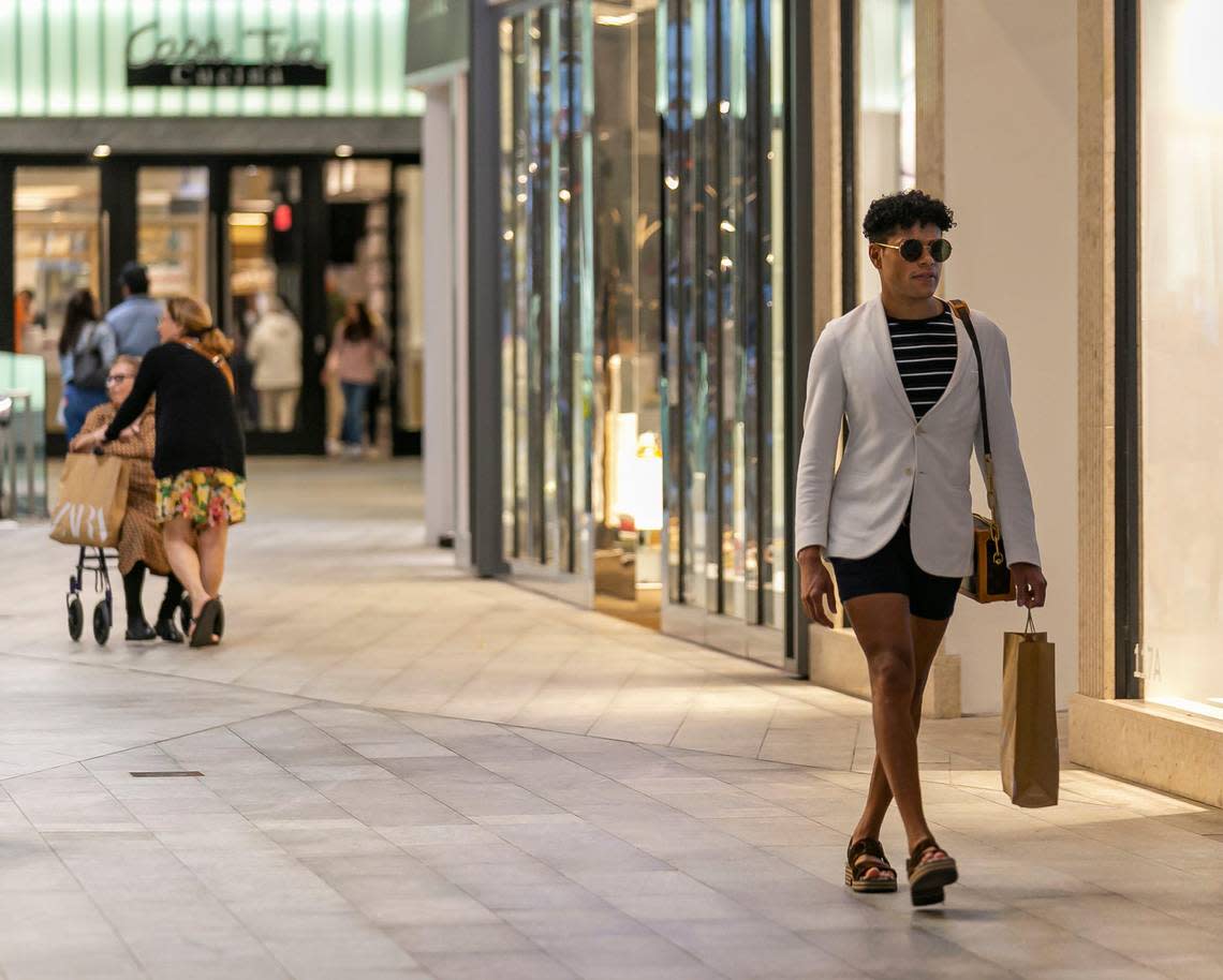 Shoppers visit Brickell City Centre in Miami on Jan. 7, 2020.