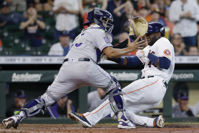 Díaz has 3 hits, 3 RBIs in Astros' 5-3 win over Rockies - The San Diego  Union-Tribune