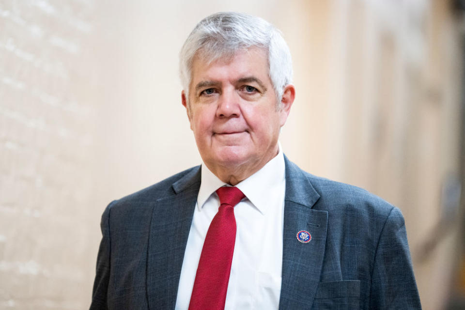 Rep. Cliff Bentz, R-Ore., is seen outside a meeting of the House Republican Conference.