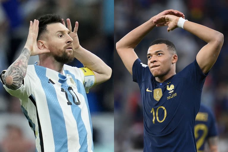 Lionel Messi y Kylian Mbappé son compañeros en PSG, pero estarán cara a cara por el título de la Copa del Mundo 2022