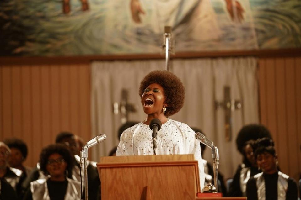 In "Genius: Aretha," Aretha Franklin, played by Cynthia Erivo, records "Amazing Grace" at New Temple Missionary Baptist Church in Los Angeles.
