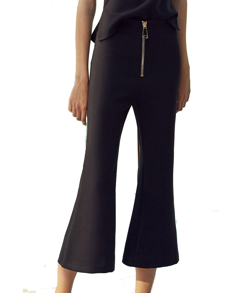 Genuine People High Waist Bell Bottom Crop Pant