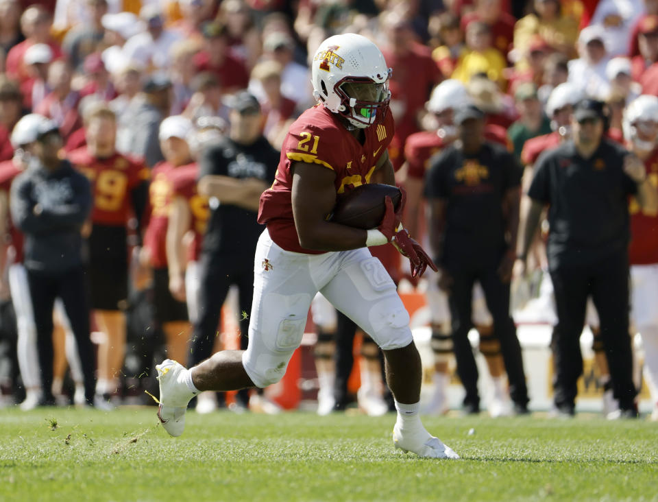 Iowa State running back Jirehl Brock and former Iowa wide receiver Arland Bruce were among those charged on Thursday.