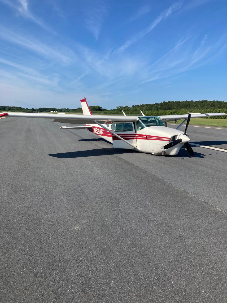 This Cessna plane crash landed Monday at Melfa airport. There were no injuries.