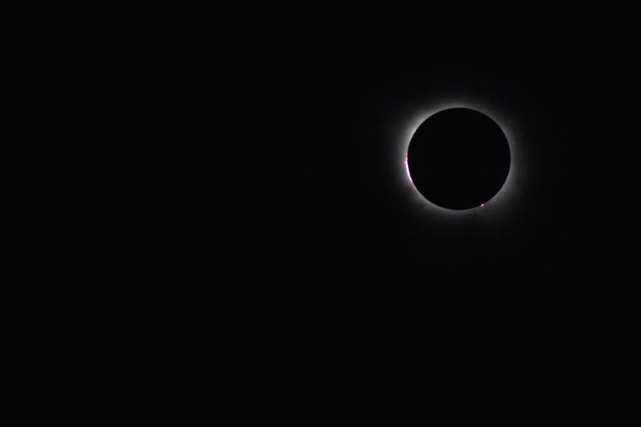 View of the total solar eclipse in Texas April 8, 2024 (KXAN Photo/Kate Winkle)