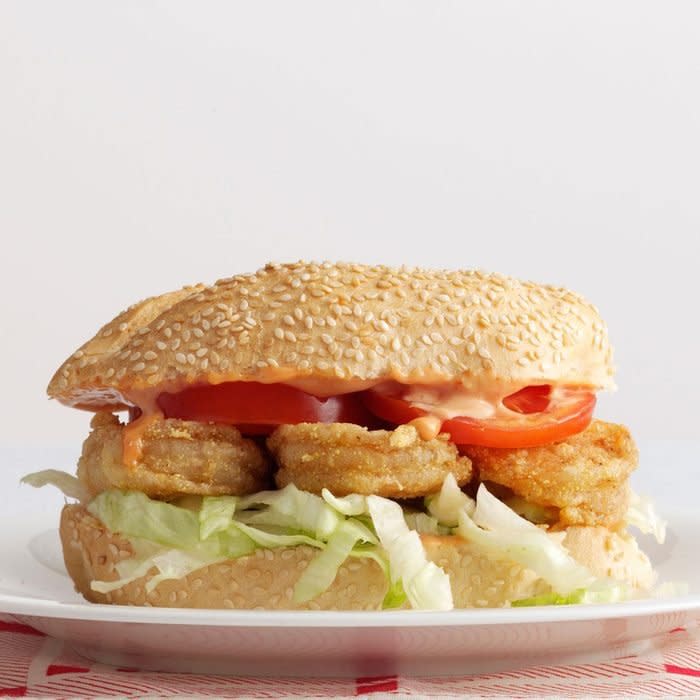 Creole-Spiced Shrimp Po'Boys