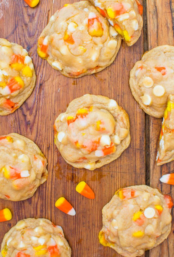 White Chocolate Candy Corn Cookies