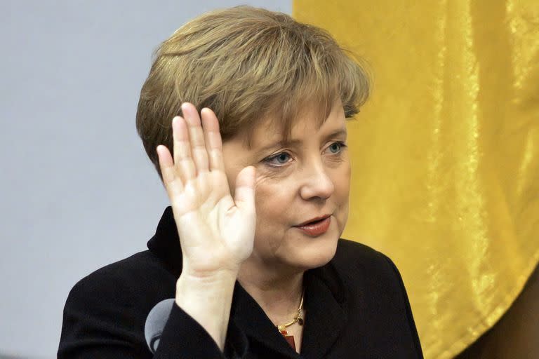 Angela Merkel el 22 de noviembre de 2005, el día que asumió como canciller de Alemania