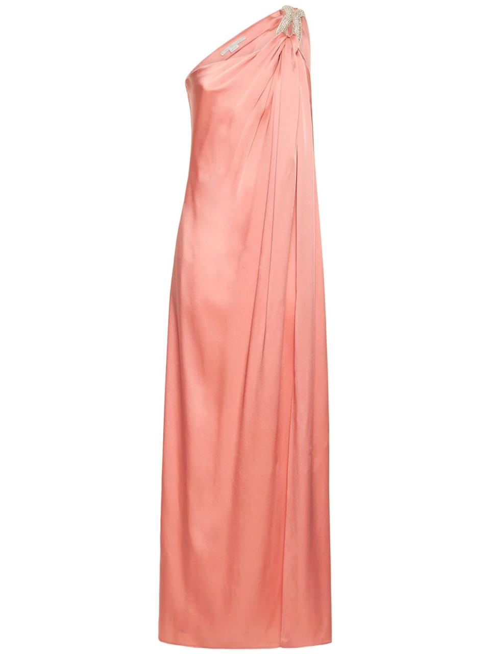Stella McCartney, Double Satin Long Dress with Crystals. - Credit: Courtesy Image.