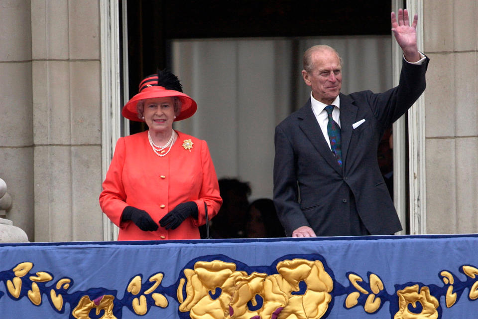 2002: Queen Elizabeth and Prince Philip at Trooping the Colour