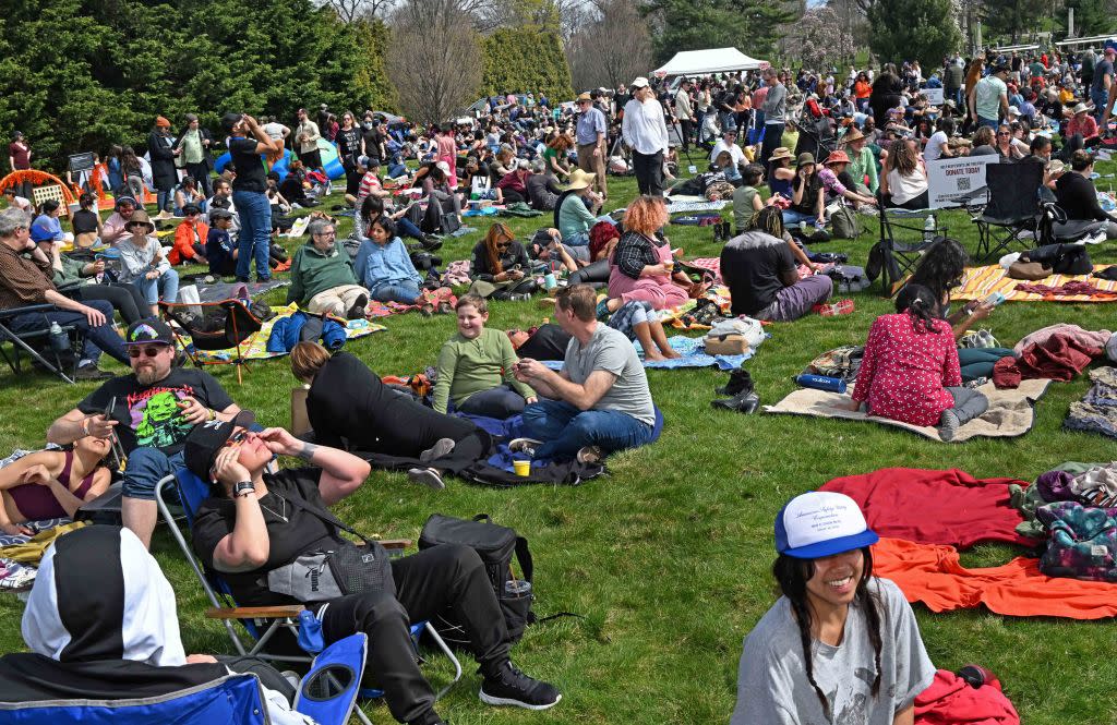 The lawn of Green-Wood became inundated with people preparing for the event. Gregory P. Mango