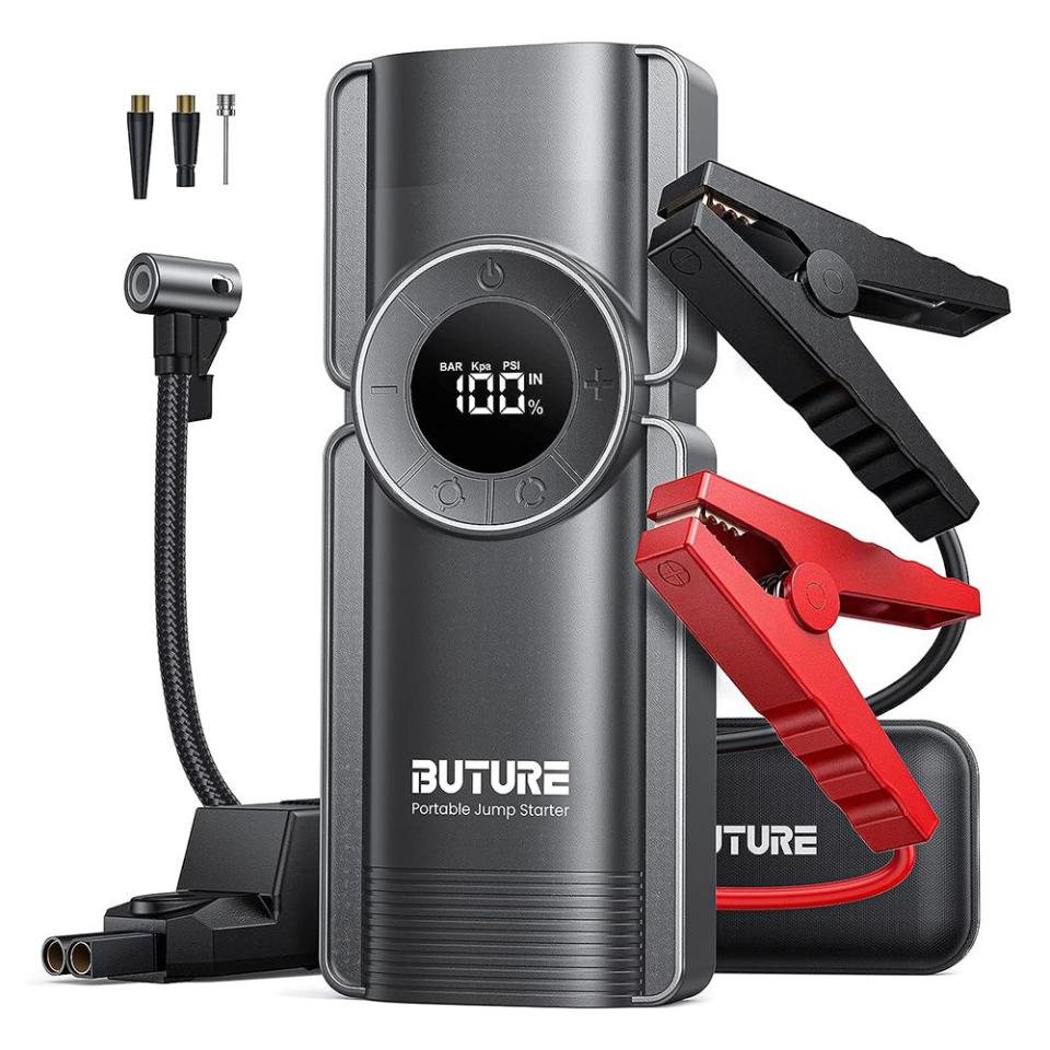 <p><a href="https://go.redirectingat.com?id=74968X1596630&url=https%3A%2F%2Fwww.walmart.com%2Fip%2FCar-Jump-Starter-With-Air-Compressor-Power-Bank-20000mAh-2500A-12V-Digital-Tire-Inflator-Buture%2F1016251957&sref=https%3A%2F%2Fwww.bestproducts.com%2Flifestyle%2Fg3388%2Fgift-ideas-for-brother%2F" rel="nofollow noopener" target="_blank" data-ylk="slk:Shop Now;elm:context_link;itc:0;sec:content-canvas" class="link ">Shop Now</a></p><p>Car Jump Starter With Air Compressor</p><p>walmart.com</p><p>$79.99</p>