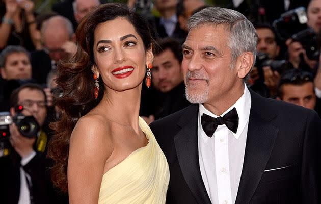 Proud parents George and Amal welcomed their twins on June 6. Source: Getty