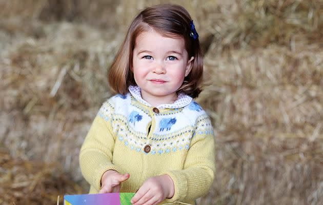 This adorable photo of Princess Charlotte has been targeted by vile trolls. Photo: Getty