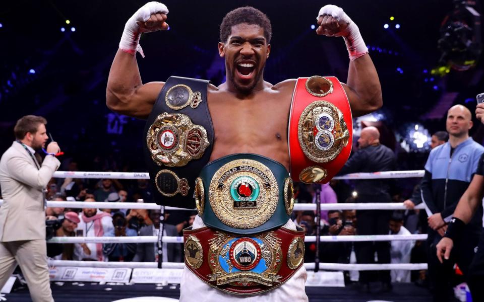 Belt drive: Anthony Joshua has regained his titles - Getty Images Europe
