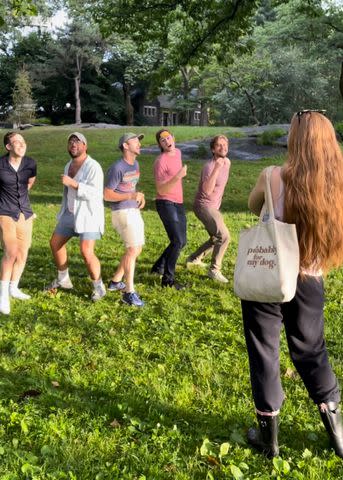 <p>Courtesy of Caitlin Wilayto</p> Caitlin Wilayto watches her husband and friends dance during proposal